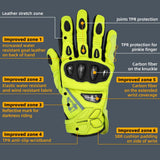 色：イエロー | Seibertron SPS-4 Plus 3M Thinsulate 冬用レザーバイク用手袋 画像 22