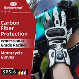 カラー：ホワイト | Seibertron SPS-6 カーボンファイバープロテクション付きレザーレーシンググローブ 画像 11