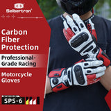 カラー：レッド | Seibertron SPS-6 カーボンファイバープロテクション付きレザーレーシンググローブ 画像 16