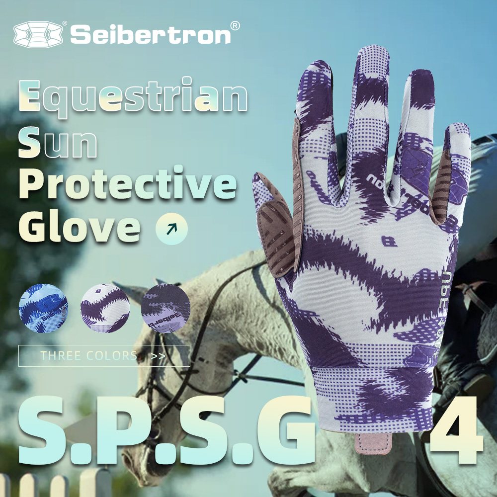 color:Grey | Seibertron S.P.S.G-4 UPF100 sun protection horse riding gloves image 05