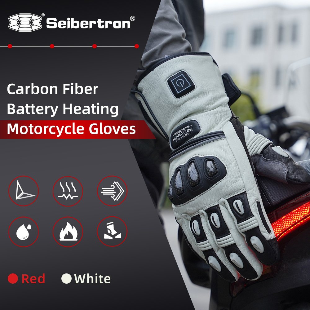 カラー: 白 | Seibertron 充電式加熱手袋 防水・防風仕様の冬のアウトドア用加熱手袋 イメージ 07