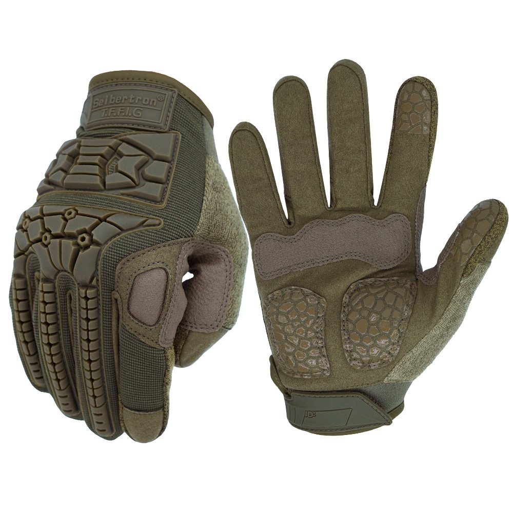 color:Army Green | Seibertron T.F.F.I.G 2.0 full finger tactical gloves image 10