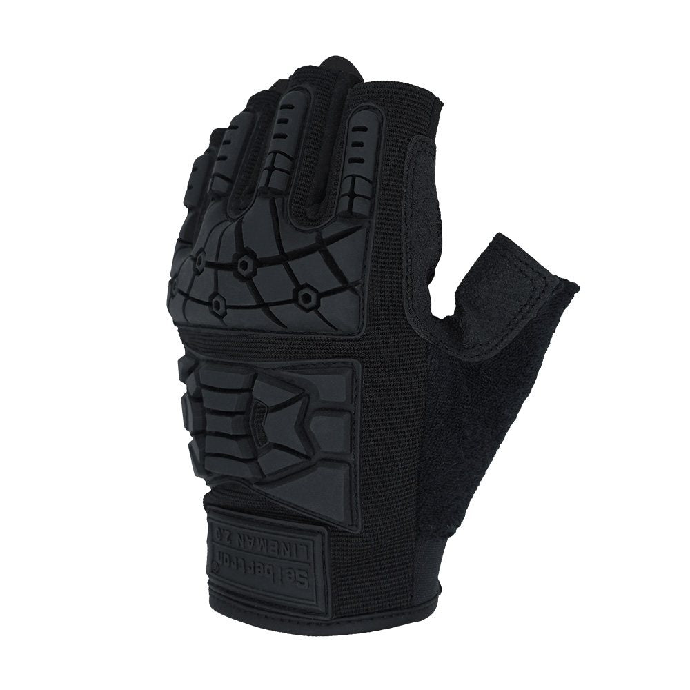 color:Black | Seibertron T.H.F.I.G 2.0 half finger tactical gloves image 02
