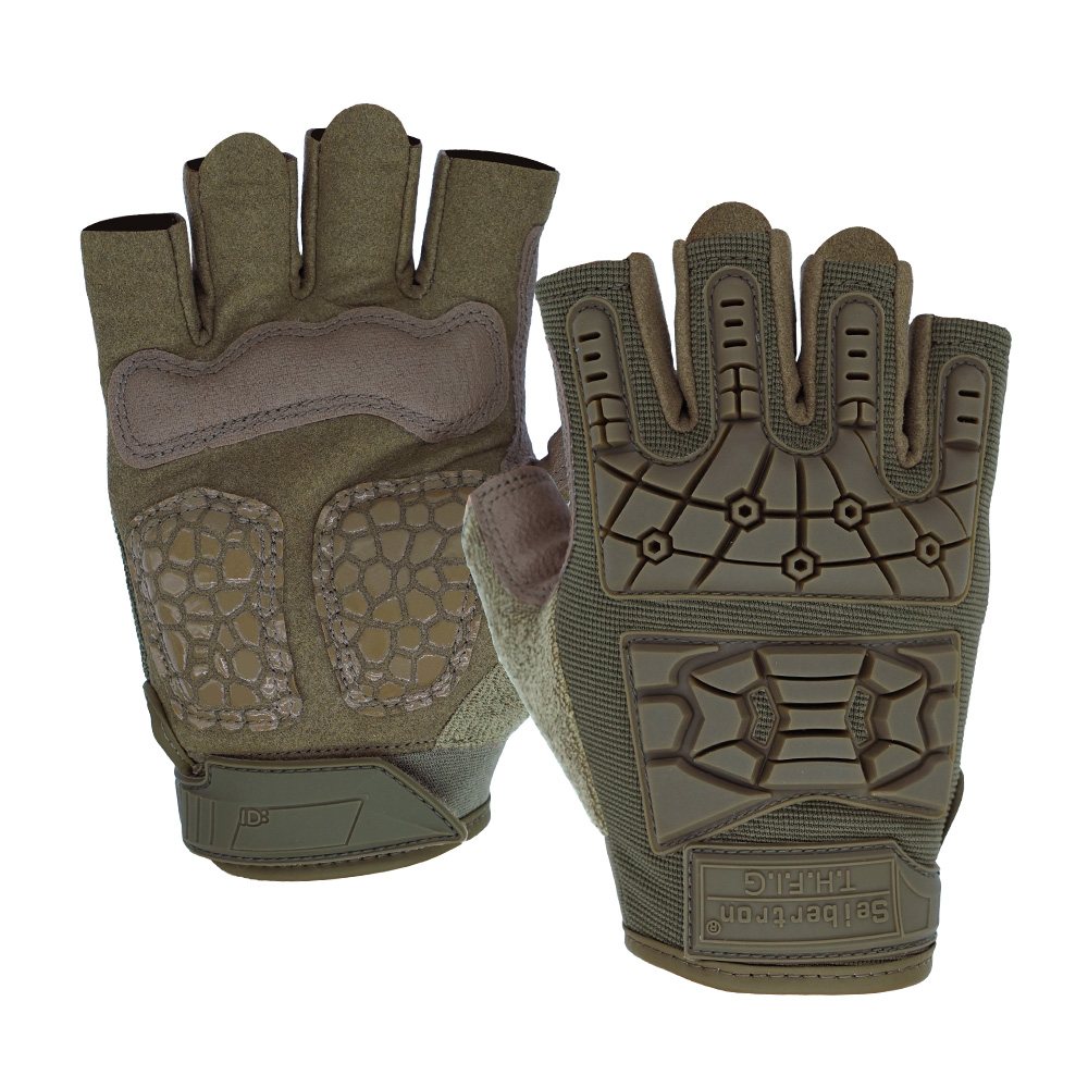 color:Army Green | Seibertron T.H.F.I.G 2.0 half finger tactical gloves image 10