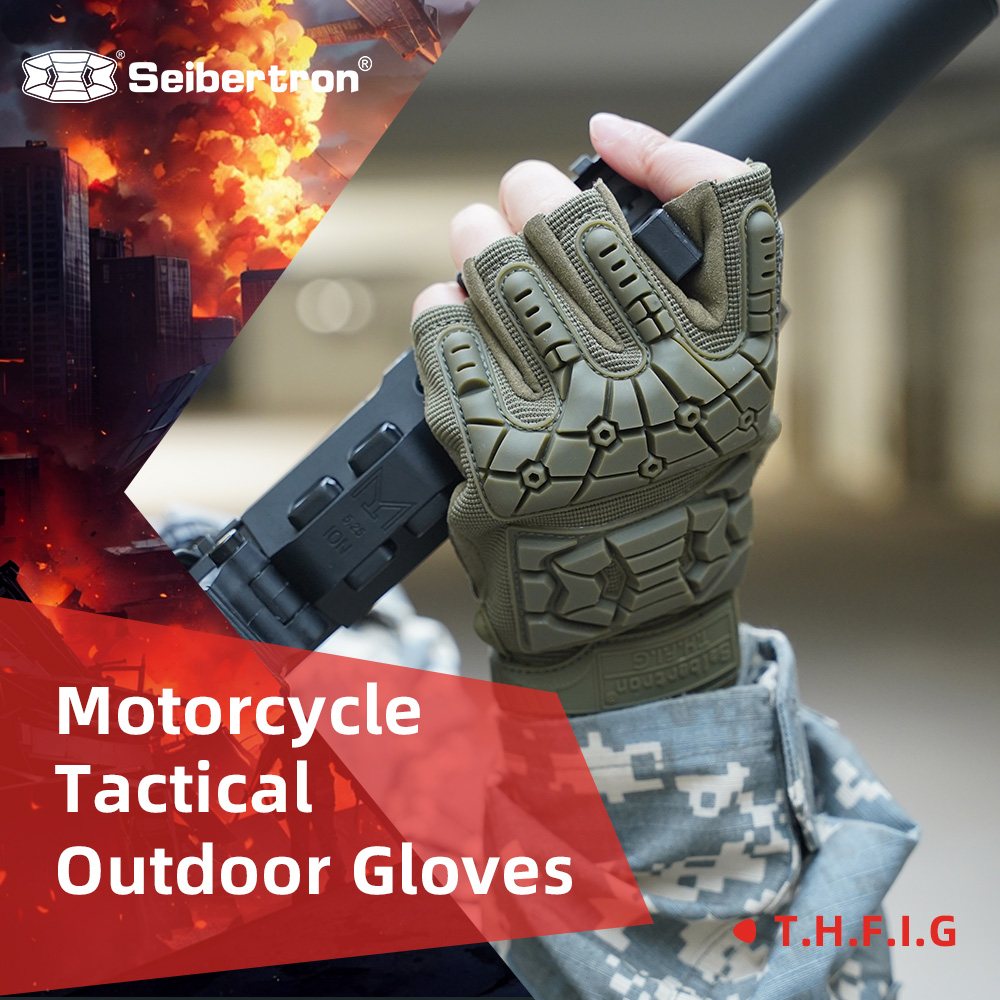 color:Army Green | Seibertron T.H.F.I.G 2.0 half finger tactical gloves image 11
