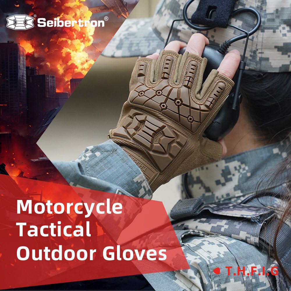 color:Coyote | Seibertron T.H.F.I.G 2.0 half finger tactical gloves image 15