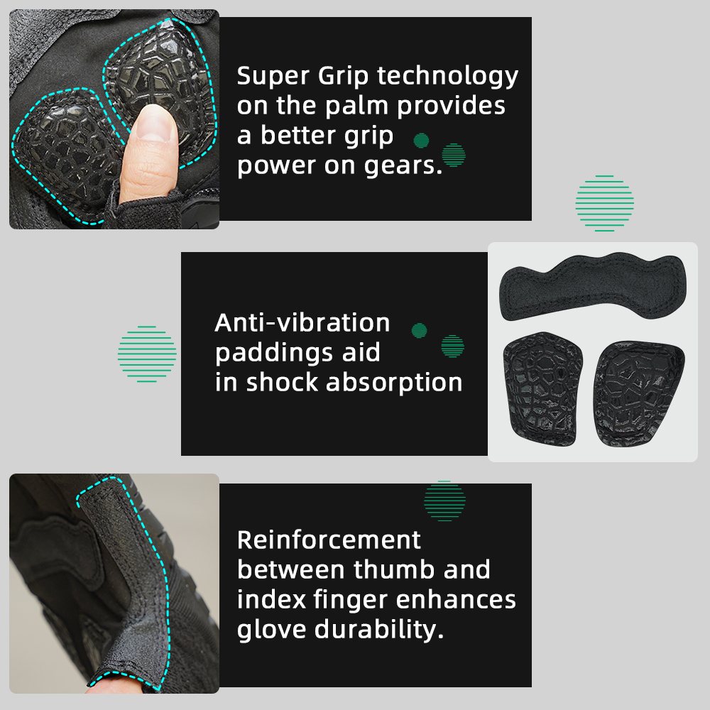 color:Black | Seibertron T.T.F.I.G 2.0 three fingerless tactical gloves image 04