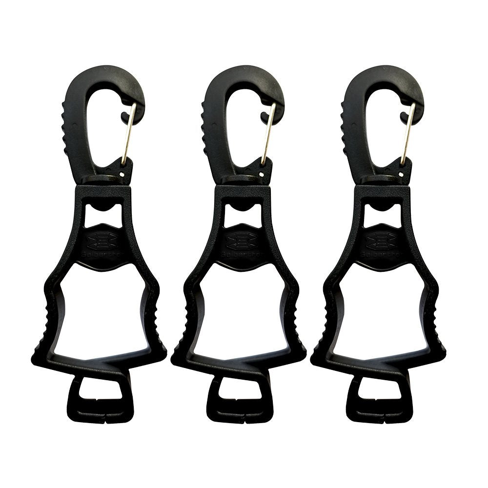 スタイル:Black 2 個 | スタイル:Black 3 個 | カラー:Black | Seibertron Work Glove Clips black オリジナル白背景画像