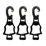 スタイル:Black 2 個 | スタイル:Black 3 個 | カラー:Black | Seibertron Work Glove Clips black オリジナル白背景画像