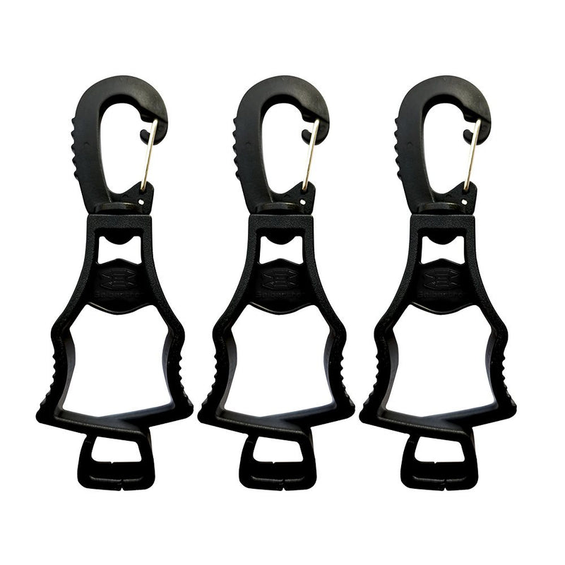 スタイル:Black 2 個 | スタイル:Black 3 個 | カラー:Black | Seibertron Work Glove Clips black オリジナル白背景画像