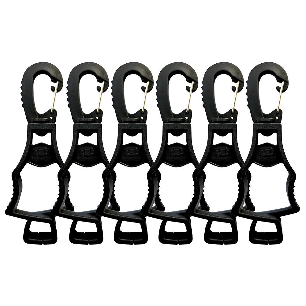 style:Black 4 Pieces | color:Black | Seibertron Work Glove Clips black original white background image