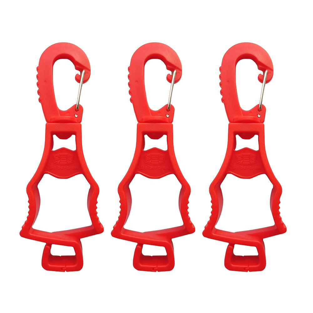 style:Red 2 Pieces | style:Red 3 Pieces | color:Red | Seibertron Work Glove Clips red original white background image