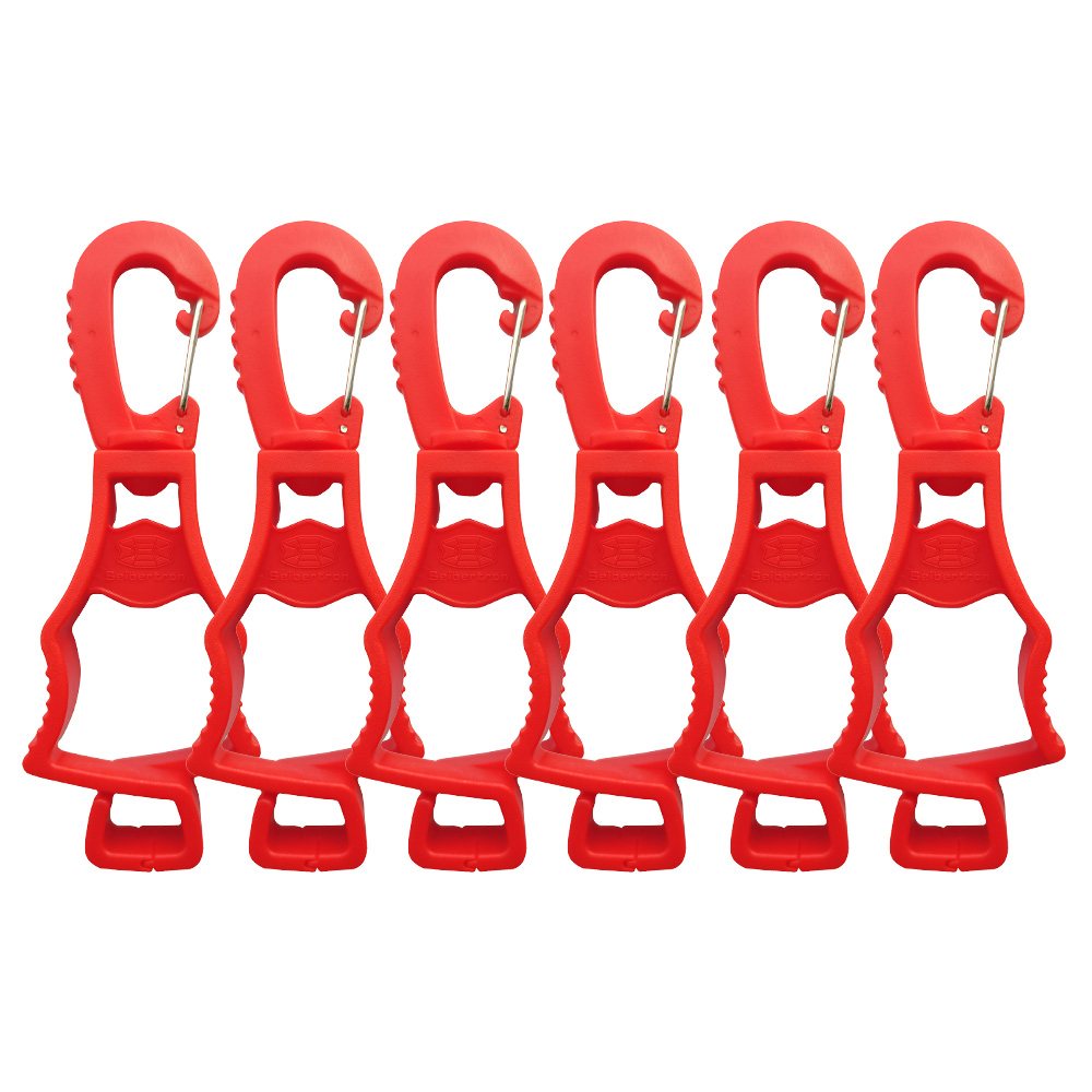 style:Red 4 Pieces | color:Red | Seibertron Work Glove Clips red original white background image