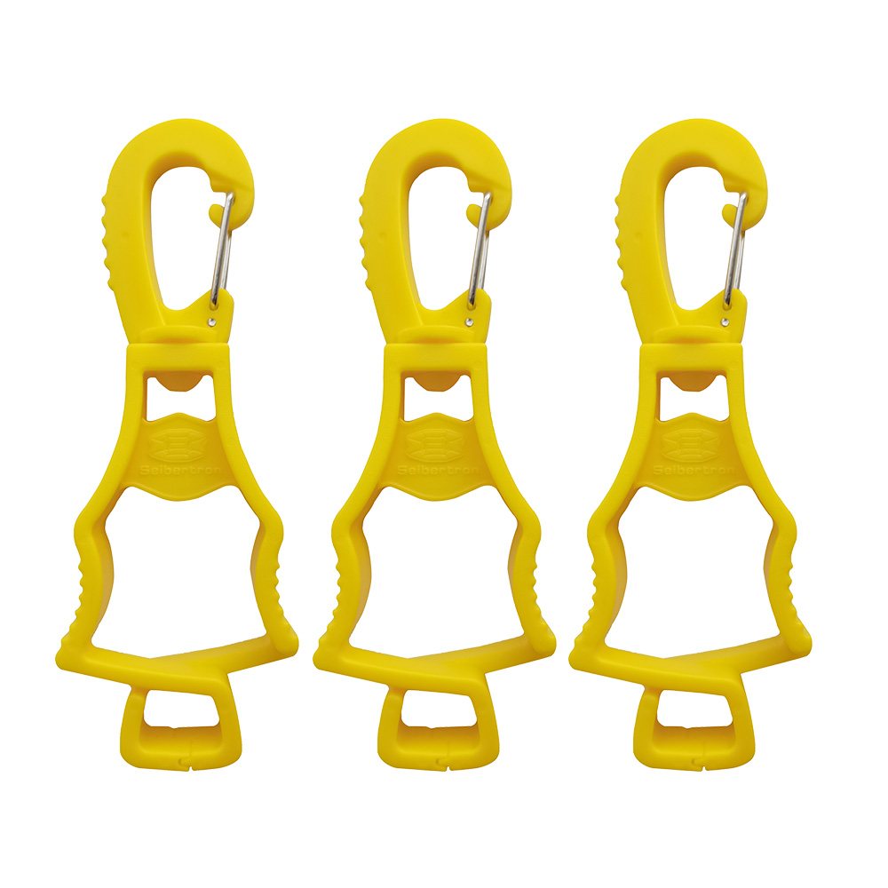 style:Yellow 2 Pieces | style:Yellow 3 Pieces | color:Yellow | Seibertron Work Glove Clips yellow original white background image