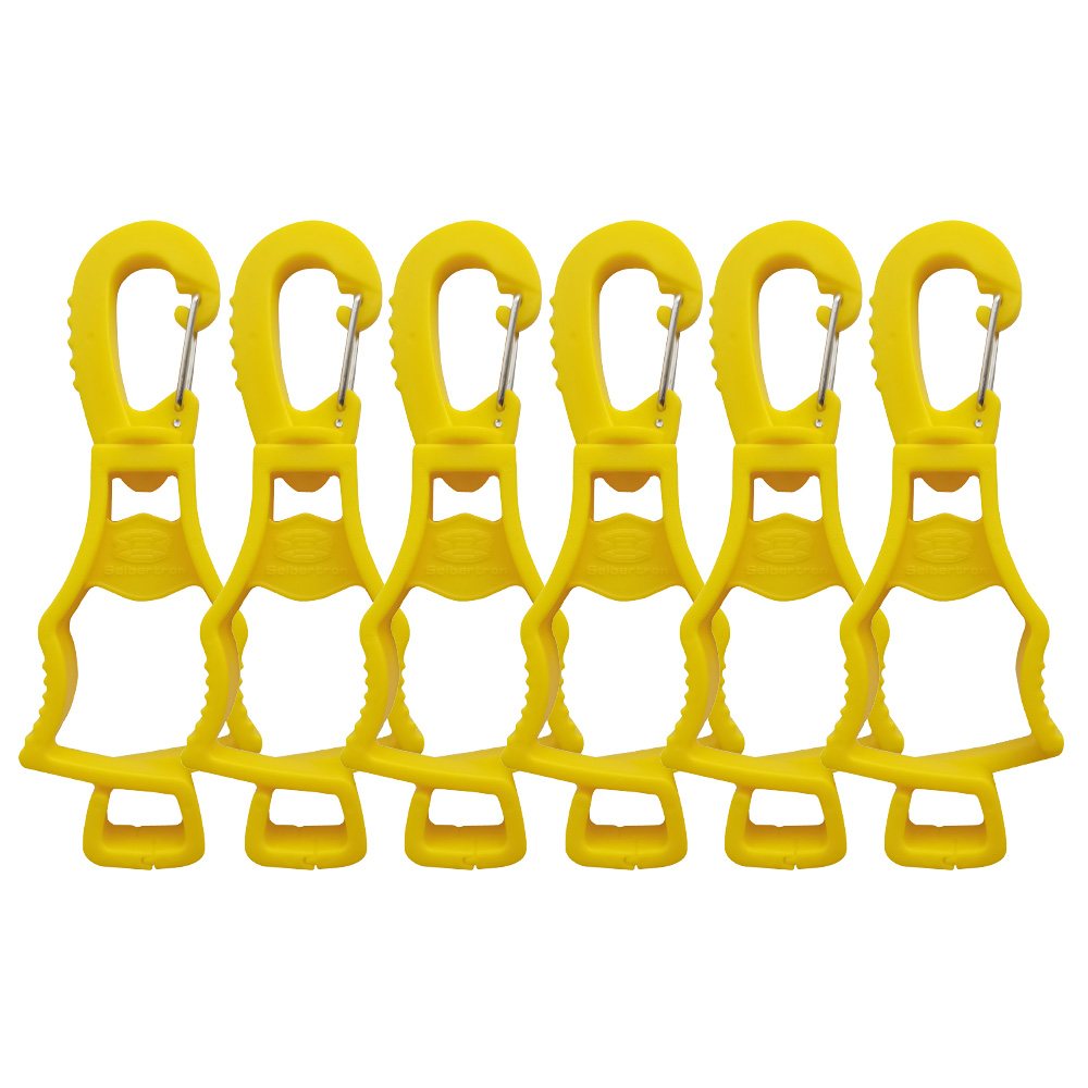 style:Yellow 4 Pieces | color:Yellow | Seibertron Work Glove Clips yellow original white background image