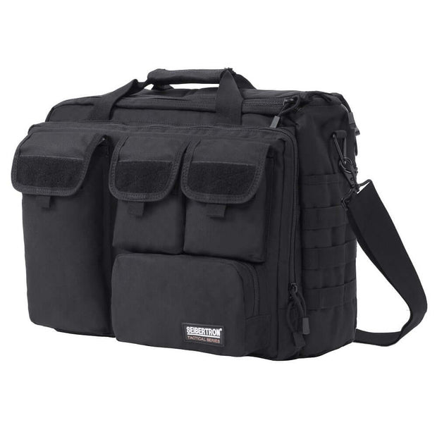 Seibertron Pro-Multifunction ショルダーメッセンジャーバッグ 14.1" または 17.3" のノートパソコン対応